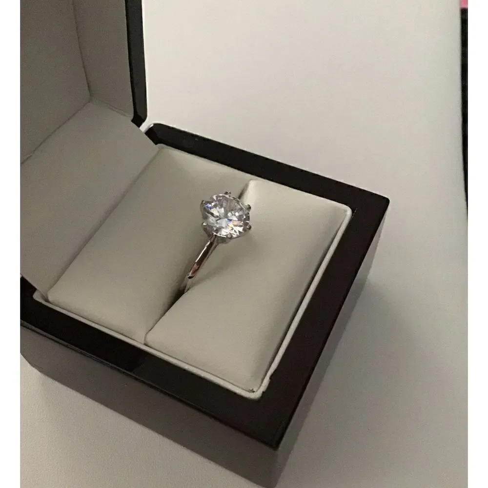 2Ct Round Cut Solitaire Sim Diamond Bridal/Engagement Ring Sz 9